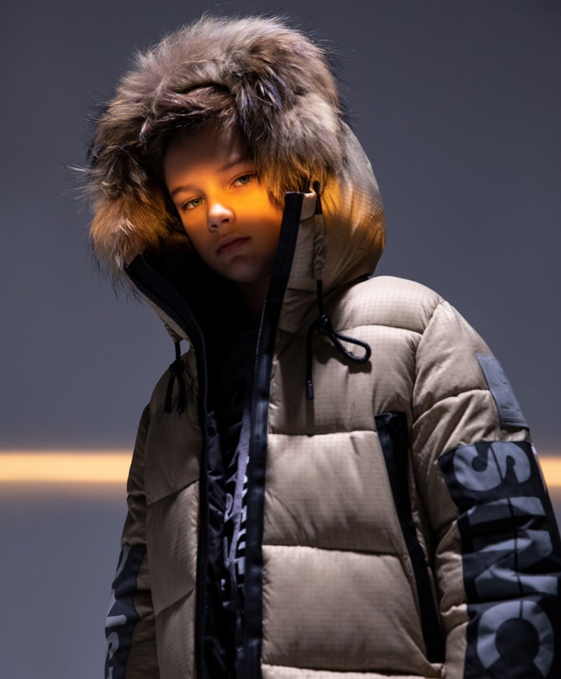 Gulliver Куртка зимняя со светоотражающими элементами бежевая Gulliver