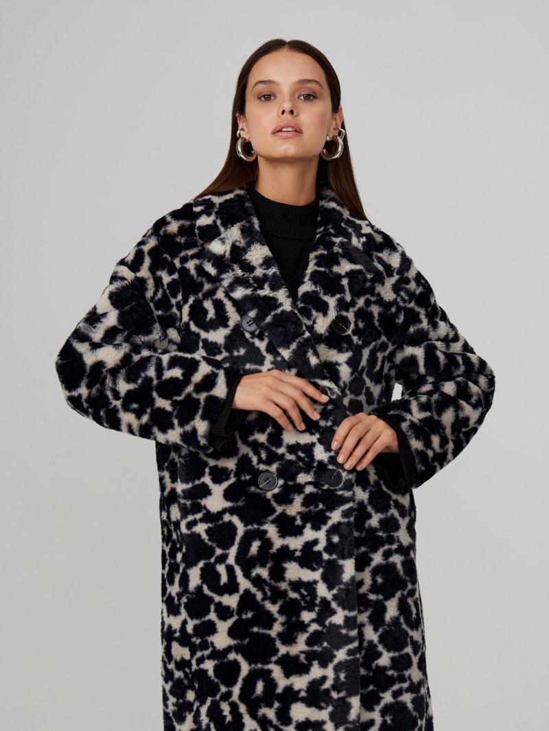 Пальто женское леопардовое